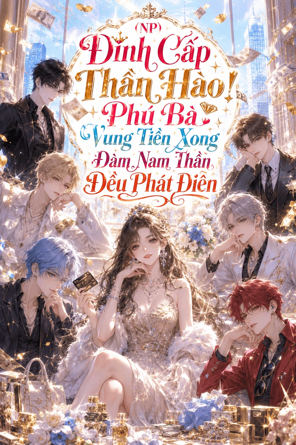Bìa truyện Đỉnh Cấp Thần Hào! Phú Bà Vung Tiền Xong Đám Nam Thần Đều Phát Điên